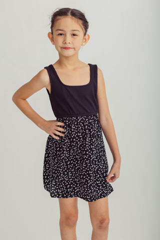 Black Plaid Sliced Tie Wasist Dress Kids - Mossimo PH