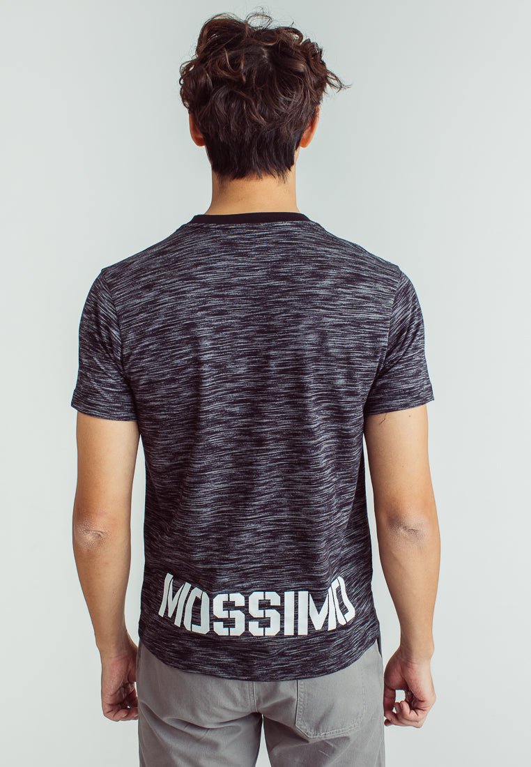 Black Premium Basic Round Neck Muscle Fit Tee with Flat Print - Mossimo PH