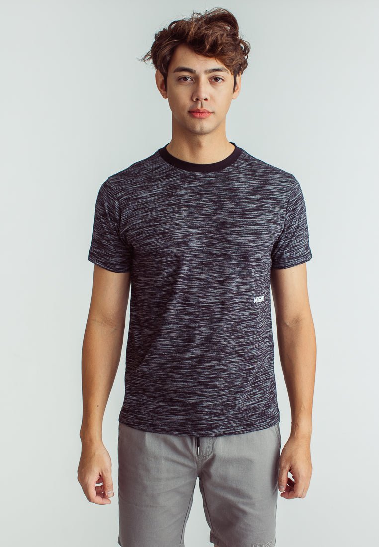 Black Premium Basic Round Neck Muscle Fit Tee with Flat Print - Mossimo PH