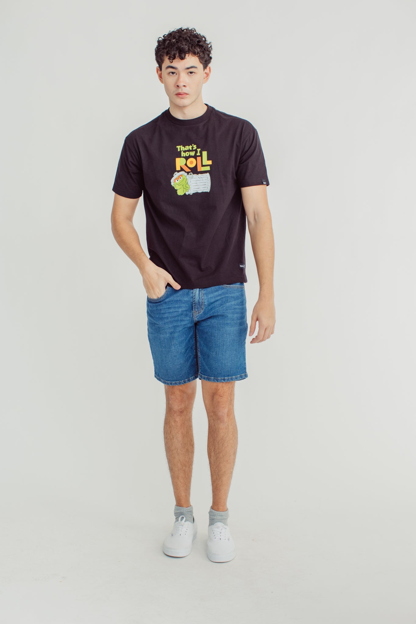 Black Sesame Street with That’s How I roll Design Urban Fit Tee - Mossimo PH