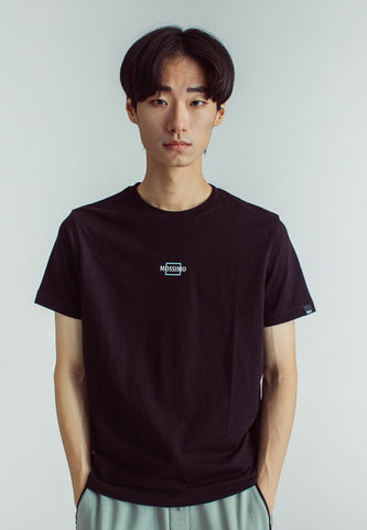 Black with Flat Print Muscle Fit Basic Round Neck Tee - Mossimo PH