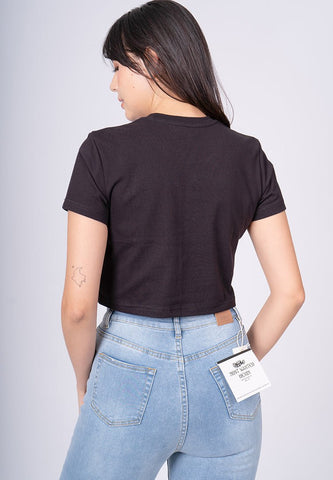 Black with Mossimo Embroidery Small Branding Vintage Cropped Fit Tee - Mossimo PH