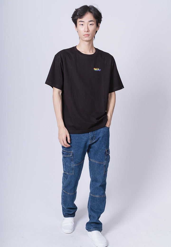 Black with Mossimo Multi Colored Small Branding Oversized Fit Tee - Mossimo PH