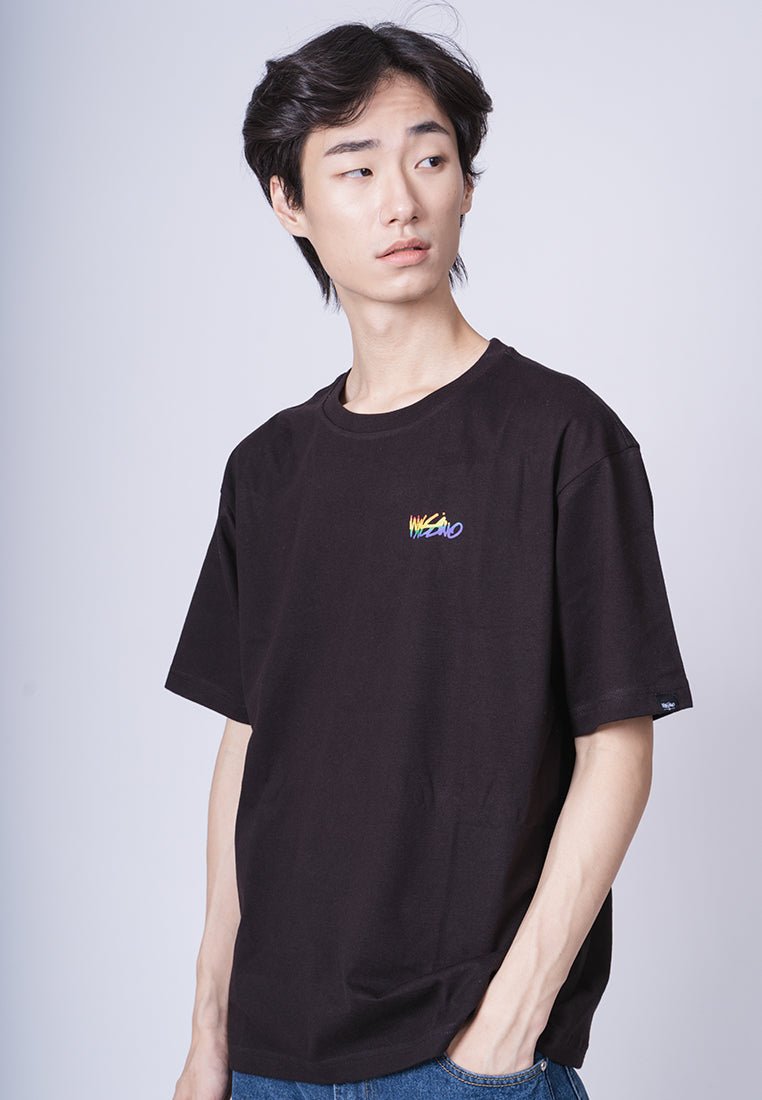 Black with Mossimo Multi Colored Small Branding Oversized Fit Tee - Mossimo PH