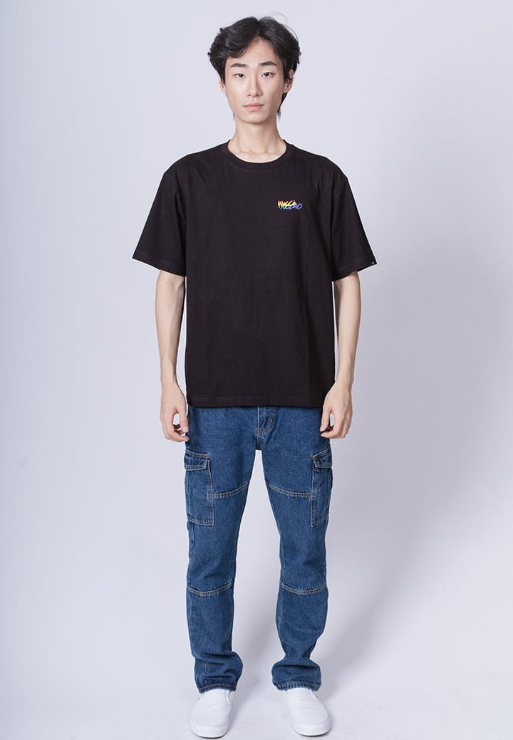 Black with Mossimo Multi Colored Small Branding Oversized Fit Tee - Mossimo PH