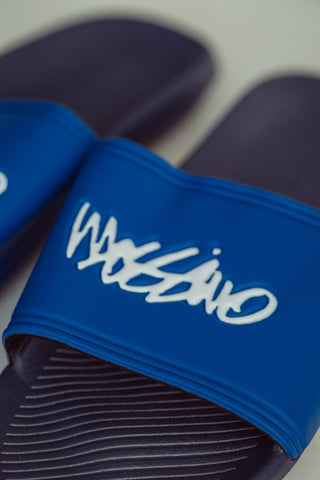Blue Mossimo Embossed Branding Slides Slipper - Mossimo PH