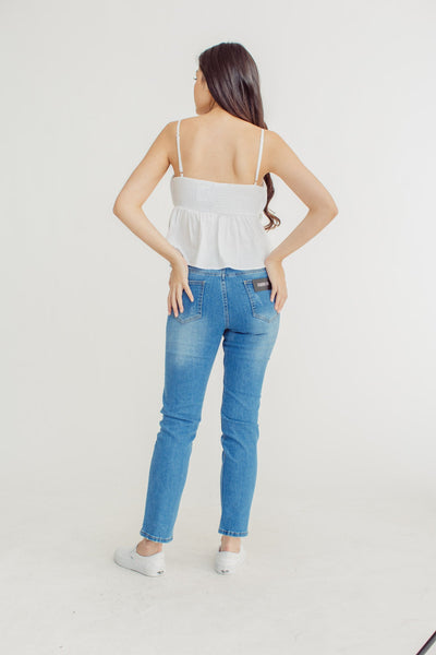 Blue Straight Mid Ripped Jeans - Mossimo PH