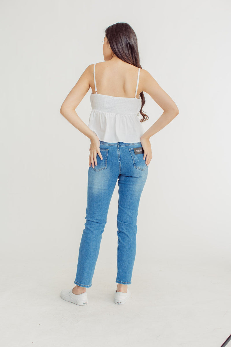 Blue Straight Mid Ripped Jeans - Mossimo PH