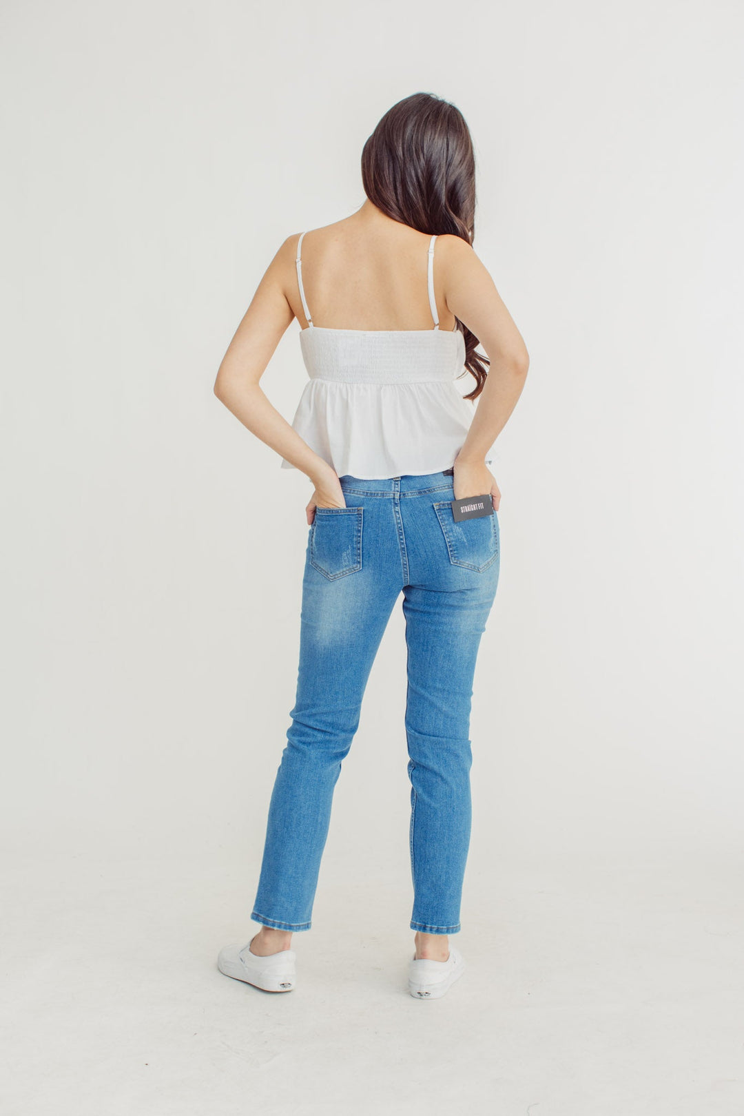 Blue Straight Mid Ripped Jeans - Mossimo PH