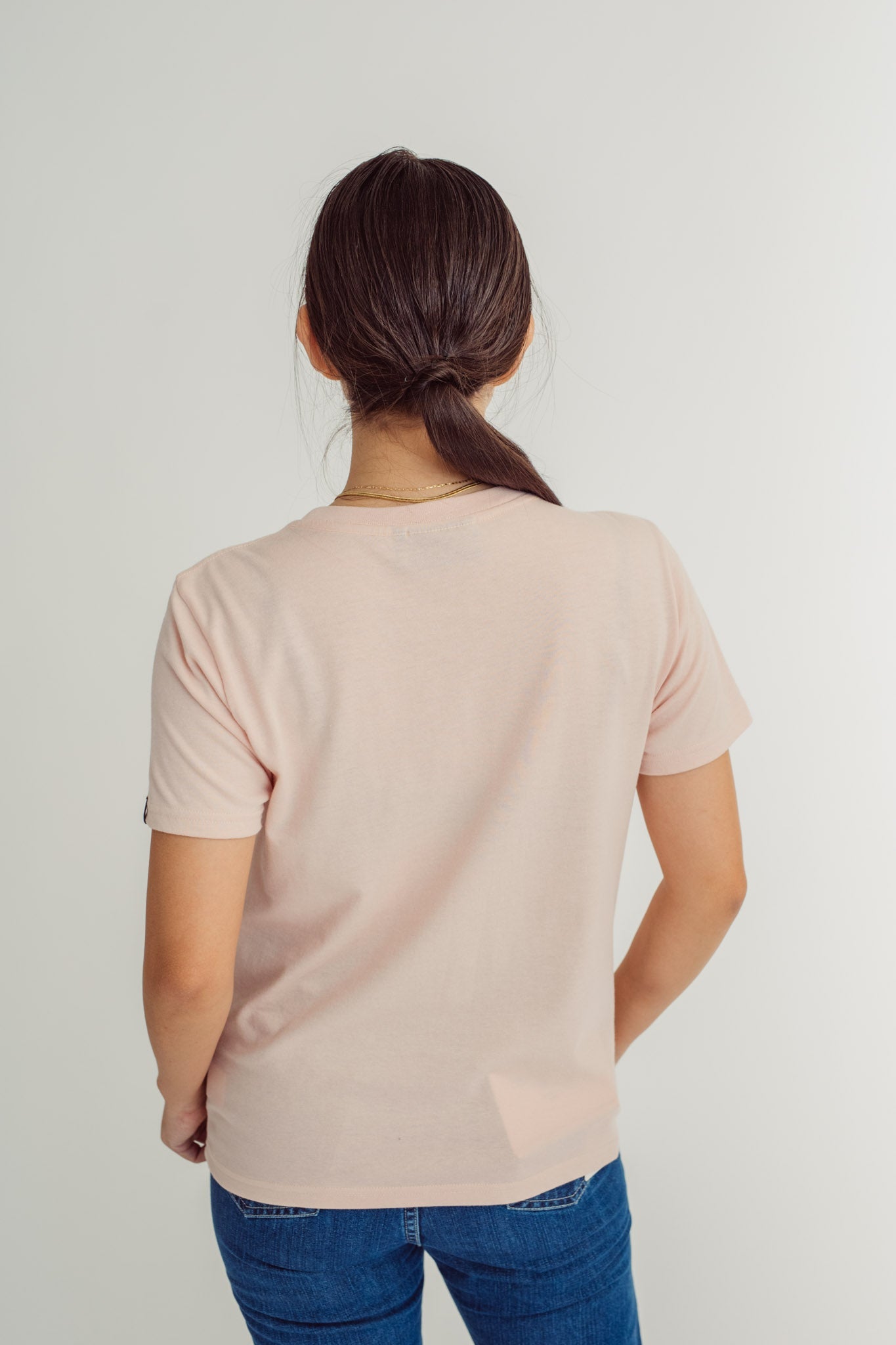 Blush Statement Tee with Embroidery Classic Fit Tee - Mossimo PH