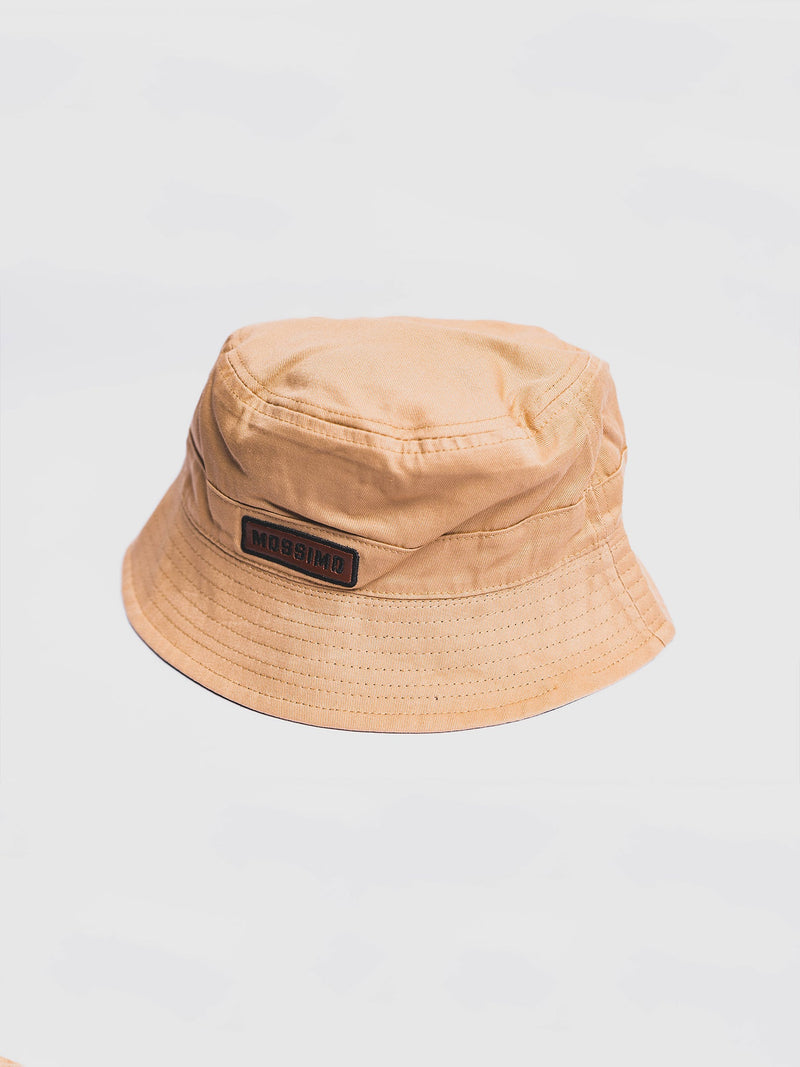 Bucket Hat With Woven Patch Embroidery and Debossed Leather Patch - Mossimo PH