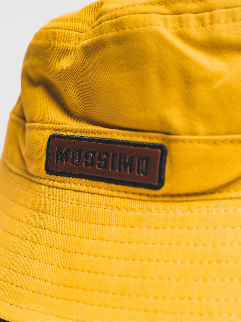 Bucket Hat With Woven Patch Embroidery and Debossed Leather Patch - Mossimo PH