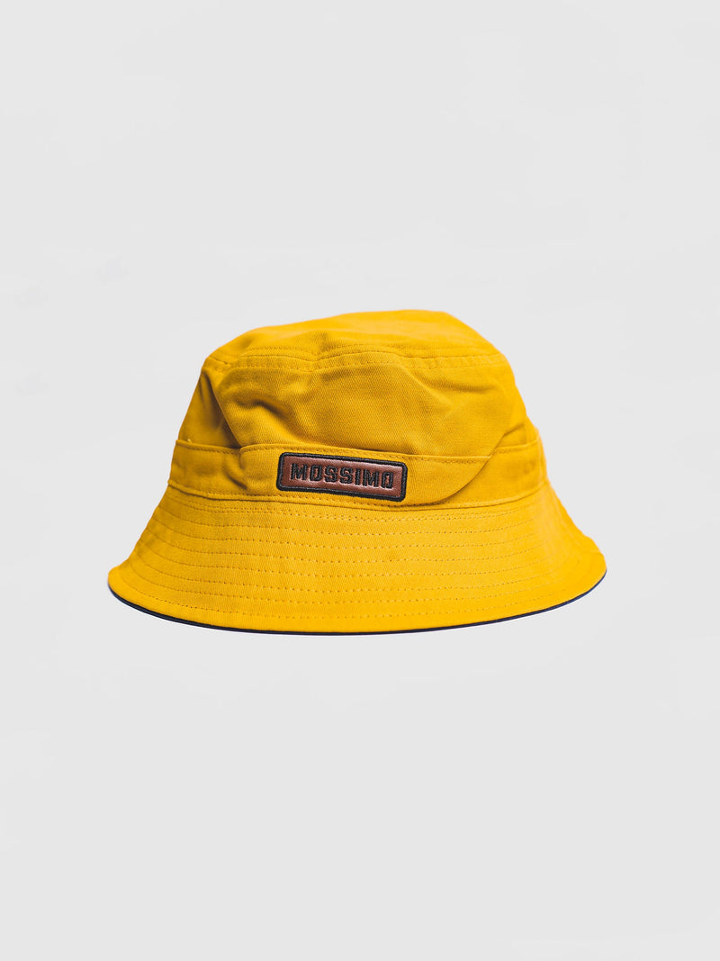 Bucket Hat With Woven Patch Embroidery and Debossed Leather Patch - Mossimo PH