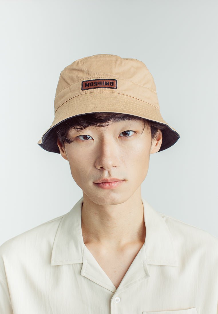 Bucket Hat With Woven Patch Embroidery and Debossed Leather Patch - Mossimo PH