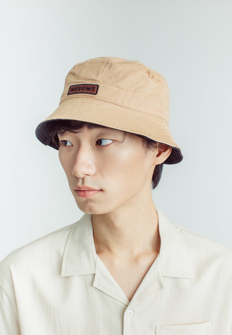 Bucket Hat With Woven Patch Embroidery and Debossed Leather Patch - Mossimo PH