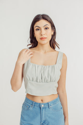 Cali Pale Green Square Neck Top - Mossimo PH