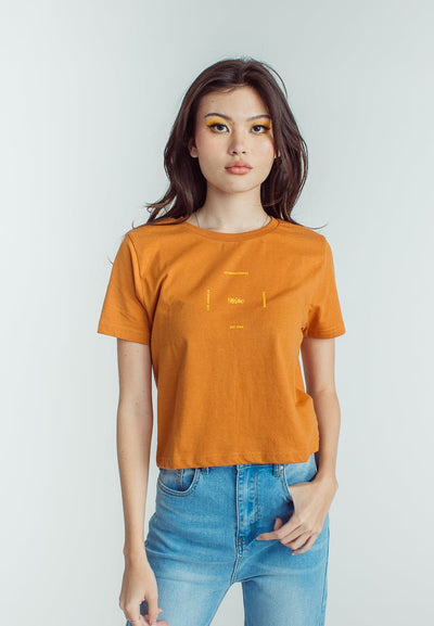 Cashew with Los Angeles International Mossimo Classic Cropped Fit Tee - Mossimo PH