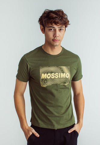 Chive Basic Round Neck Classic Fit Tee with Flat Print - Mossimo PH