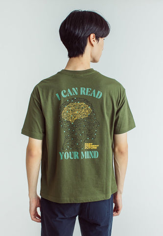 Chive Basic Round Neck with Flat Illustration Print Urban Fit Tee - Mossimo PH