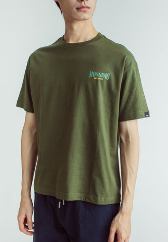 Chive Basic Round Neck with Flat Illustration Print Urban Fit Tee - Mossimo PH