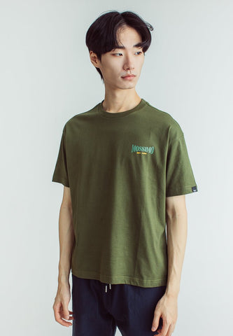 Chive Basic Round Neck with Flat Illustration Print Urban Fit Tee - Mossimo PH
