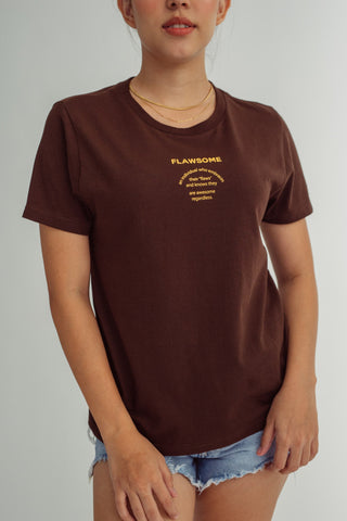 Choco Brown High Density Statement Classic Fit Tee - Mossimo PH