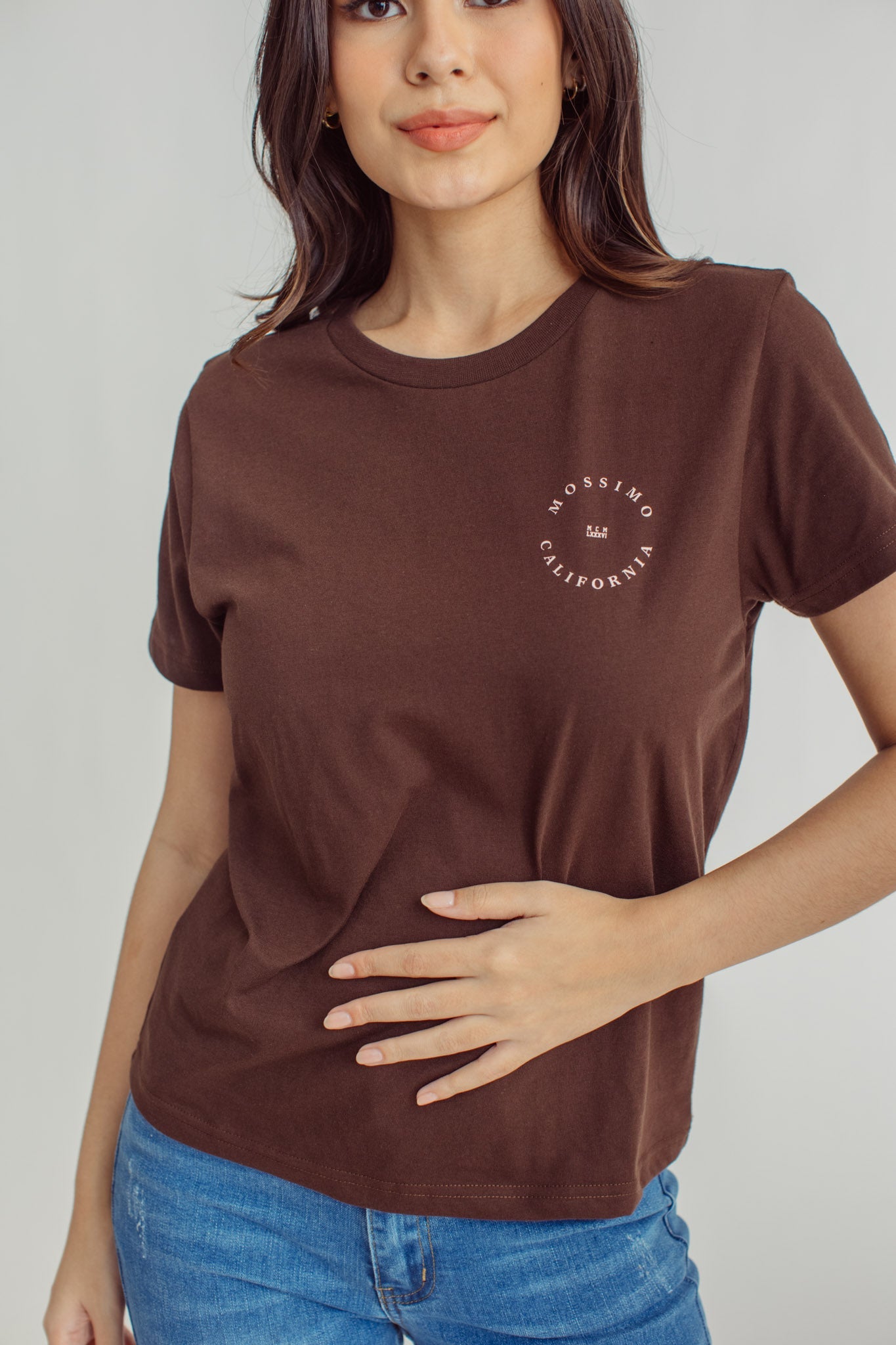 Choco Brown with Mossimo California High Density Classic Fit Tee - Mossimo PH