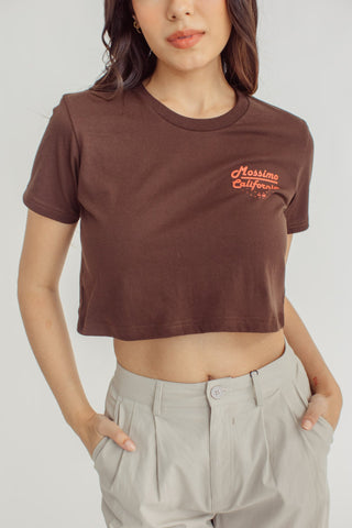 Choco Brown with Mossimo California Vintage Cropped Fit Tee - Mossimo PH