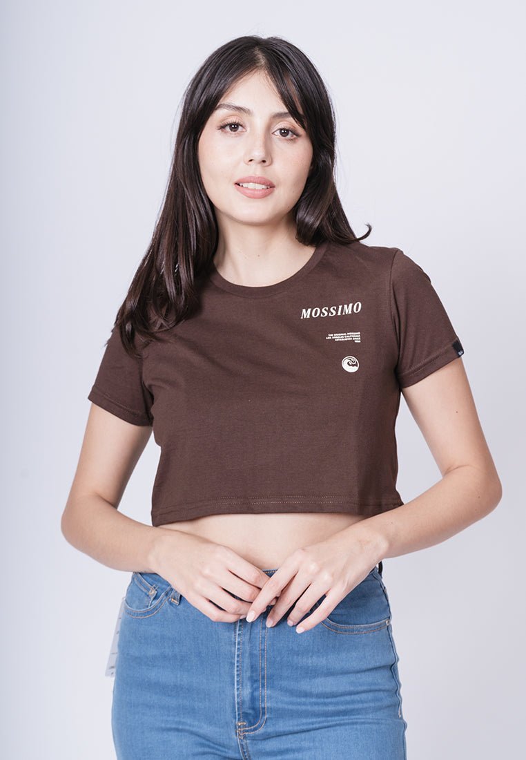 Choco Brown with The Original Mossimo Slight Embossed Vintage Cropped Fit Tee - Mossimo PH