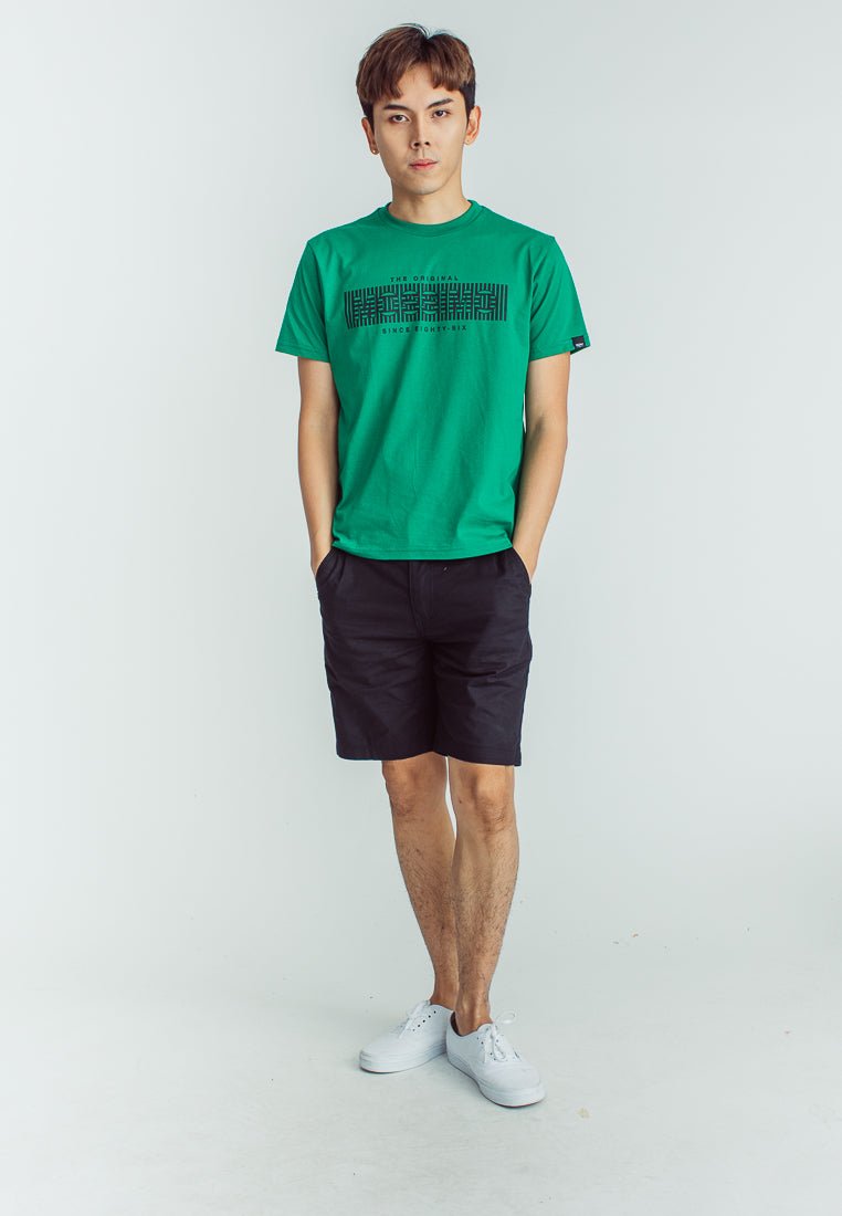 Classic Fit Tee Basic Round Neck with Flat Print - Mossimo PH