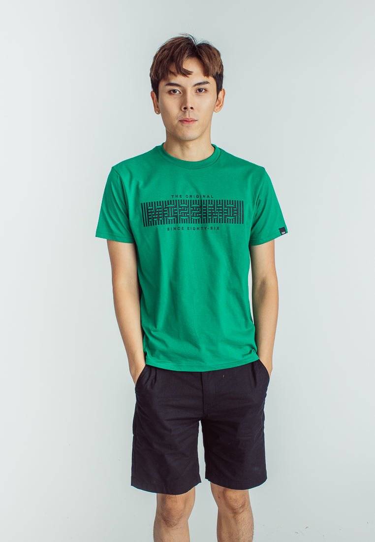 Classic Fit Tee Basic Round Neck with Flat Print - Mossimo PH