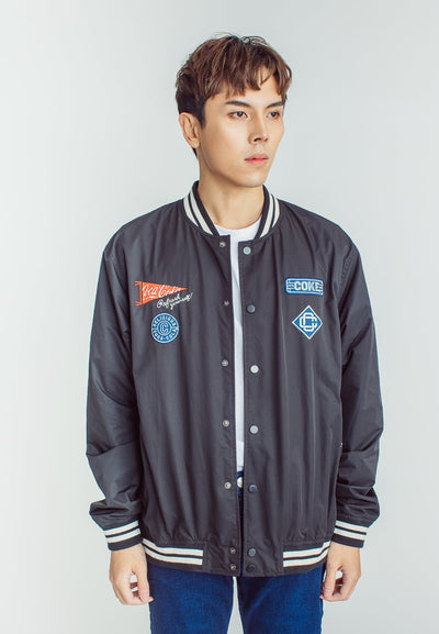 Coca-Cola Black Modern Jacket with Patch Embroidery - Mossimo PH