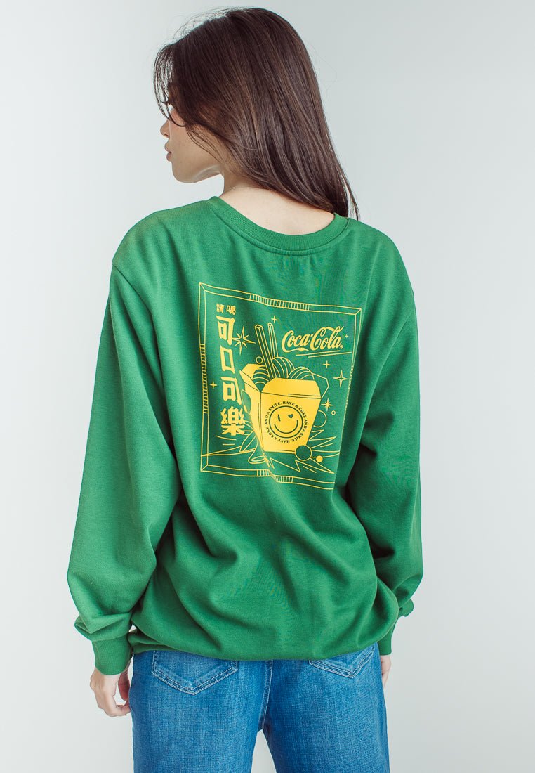 Coca-Cola Green Modern Fit Pullover with Flat Print - Mossimo PH