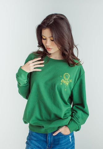 Coca-Cola Green Modern Fit Pullover with Flat Print - Mossimo PH