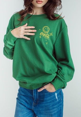 Coca-Cola Green Modern Fit Pullover with Flat Print - Mossimo PH