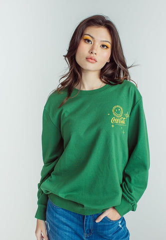Coca-Cola Green Modern Fit Pullover with Flat Print - Mossimo PH