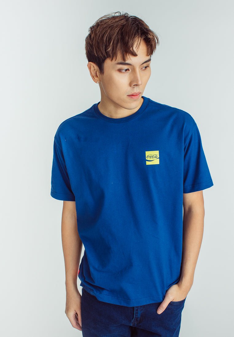 Coca-Cola Midnight Blue Basic Round Neck with Flat Print Urban Fit Tee - Mossimo PH