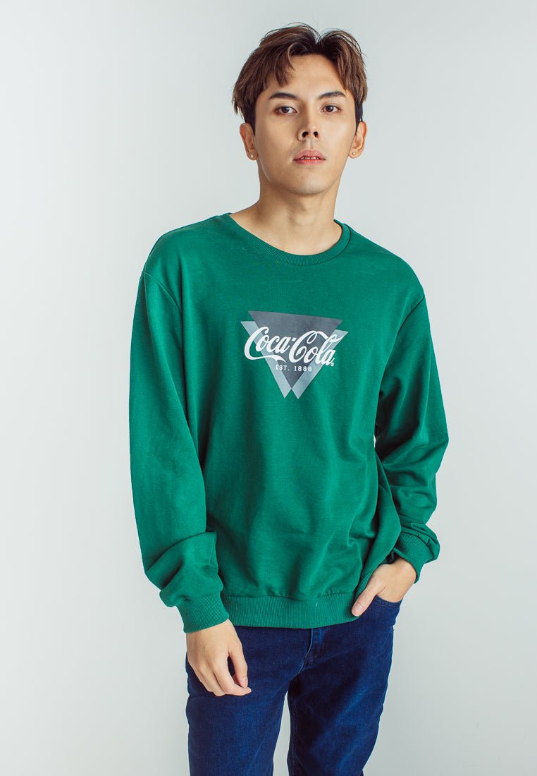 Coca-Cola Moss Green Modern Fit Pullover with Flat Pint - Mossimo PH