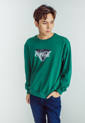 Coca-Cola Moss Green Modern Fit Pullover with Flat Pint - Mossimo PH