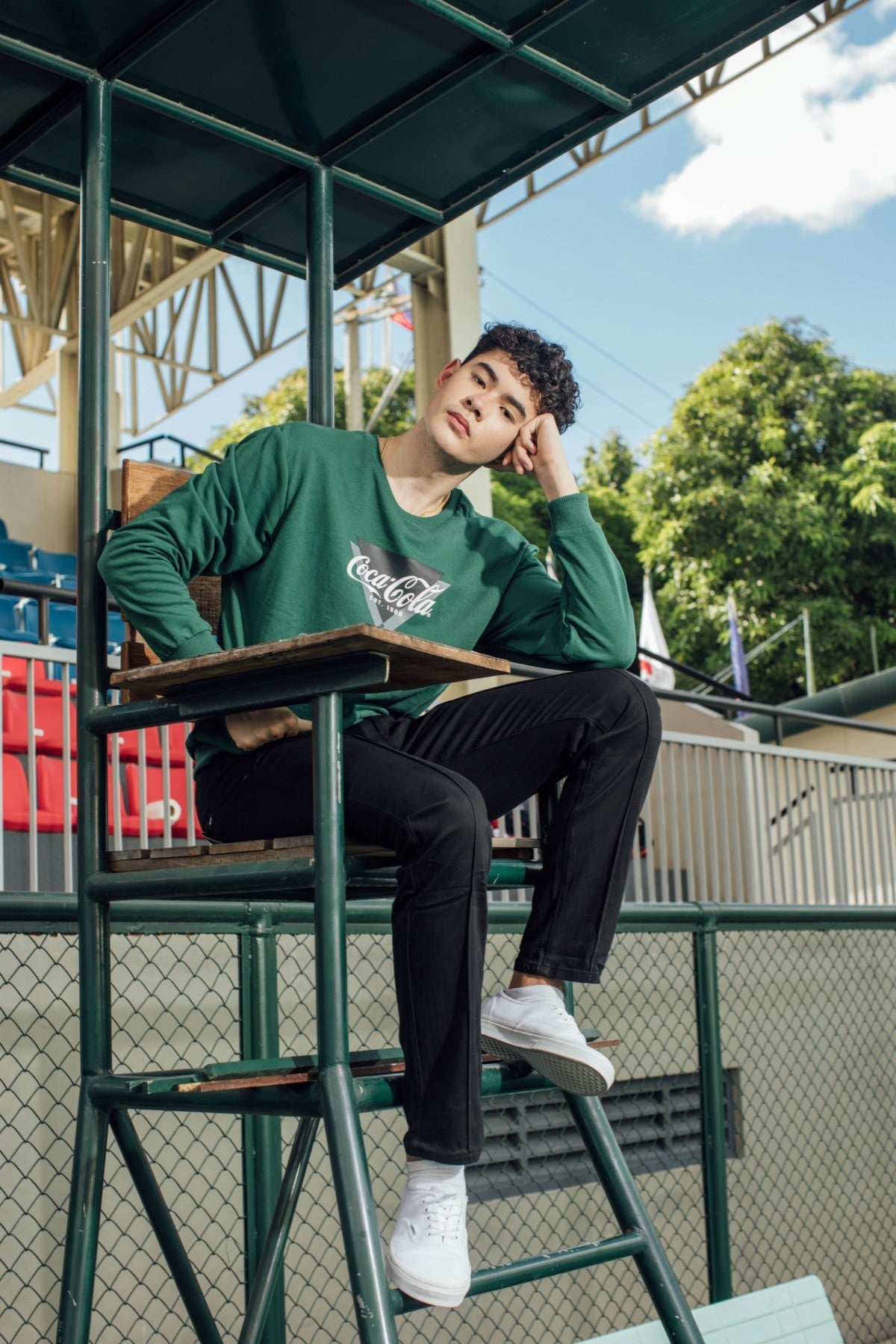 Coca-Cola Moss Green Modern Fit Pullover with Flat Pint - Mossimo PH