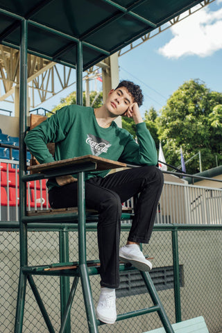 Coca-Cola Moss Green Modern Fit Pullover with Flat Pint - Mossimo PH