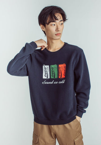Coca-Cola Navy Blue Modern Fit Pullover with Flat Print - Mossimo PH