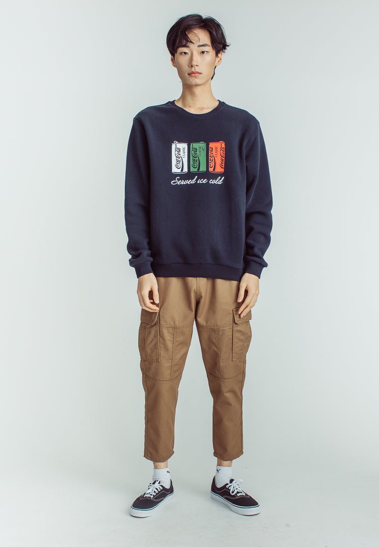 Coca-Cola Navy Blue Modern Fit Pullover with Flat Print - Mossimo PH