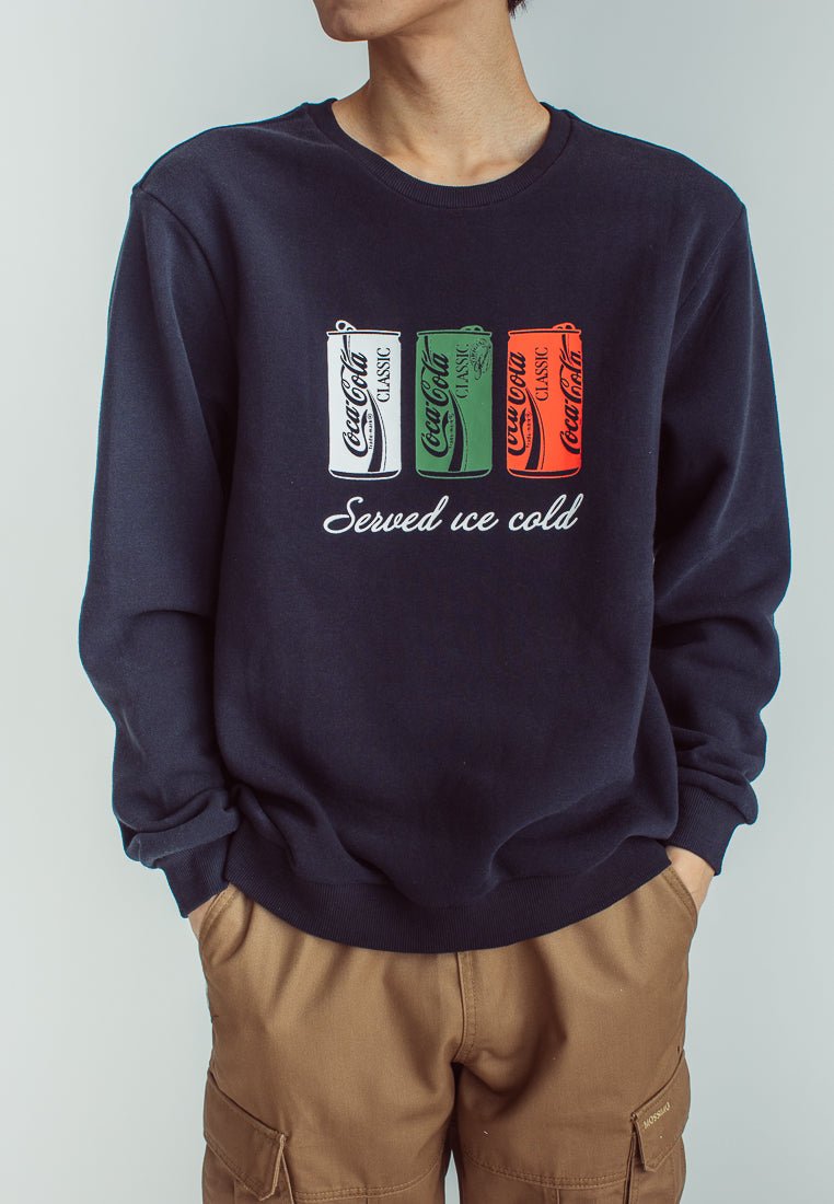 Coca-Cola Navy Blue Modern Fit Pullover with Flat Print - Mossimo PH