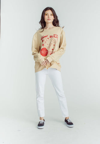 Coca-Cola Pale Khaki Modern Pullover with Flat Print - Mossimo PH