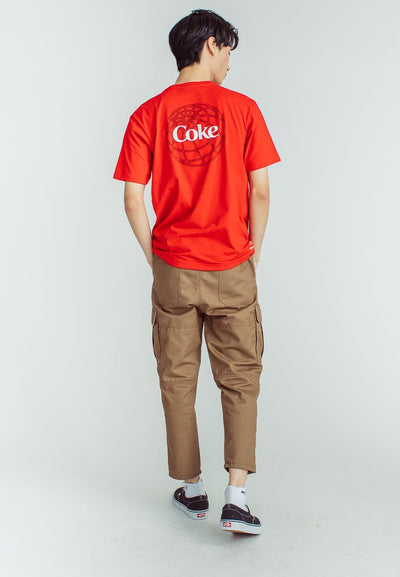 Coca- Cola Red Basic Round Neck with High Density and Flat Print Comfort Fit tee - Mossimo PH