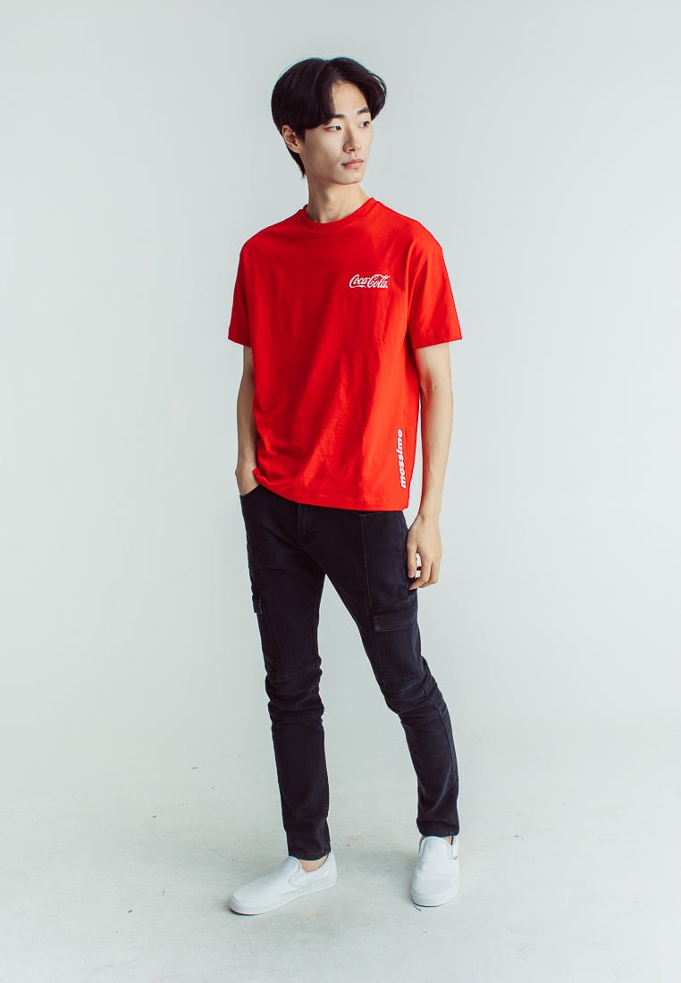 Coca-Cola Red with High Density and Flat Print Urban Fit Tee - Mossimo PH