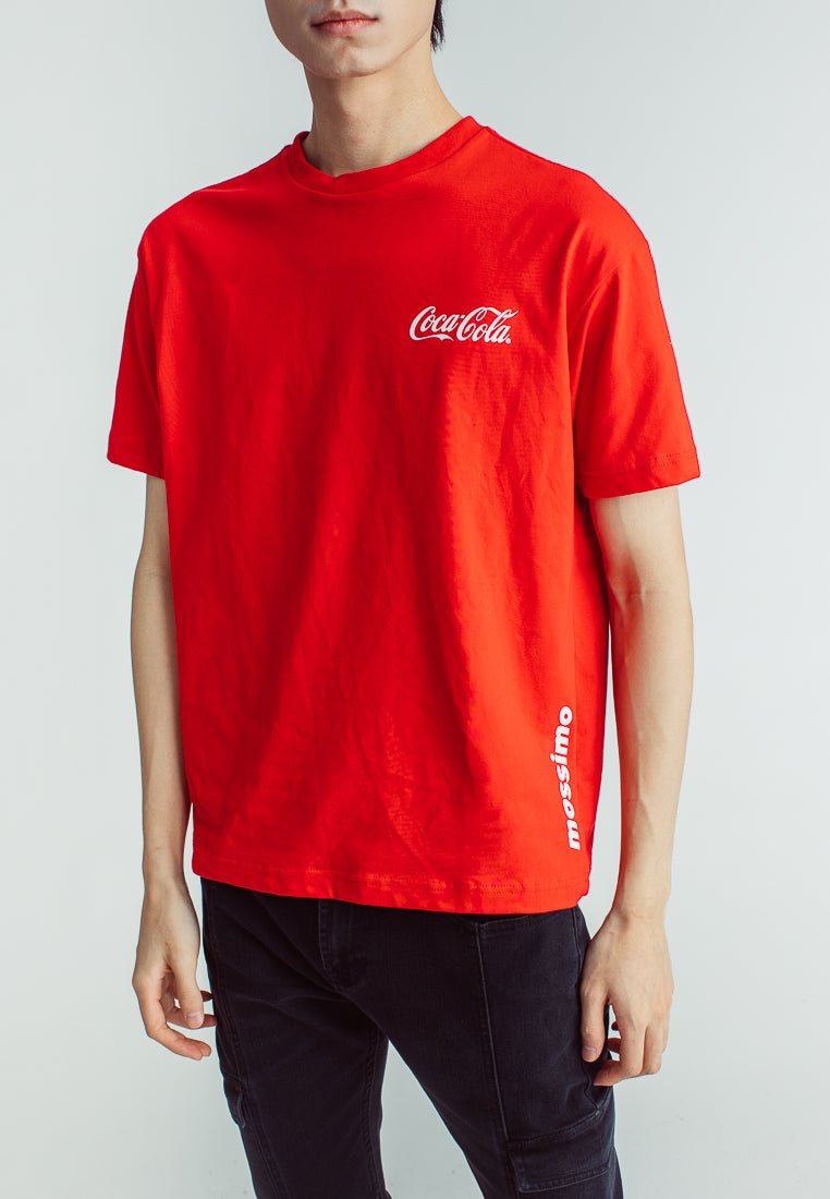 Coca-Cola Red with High Density and Flat Print Urban Fit Tee - Mossimo PH