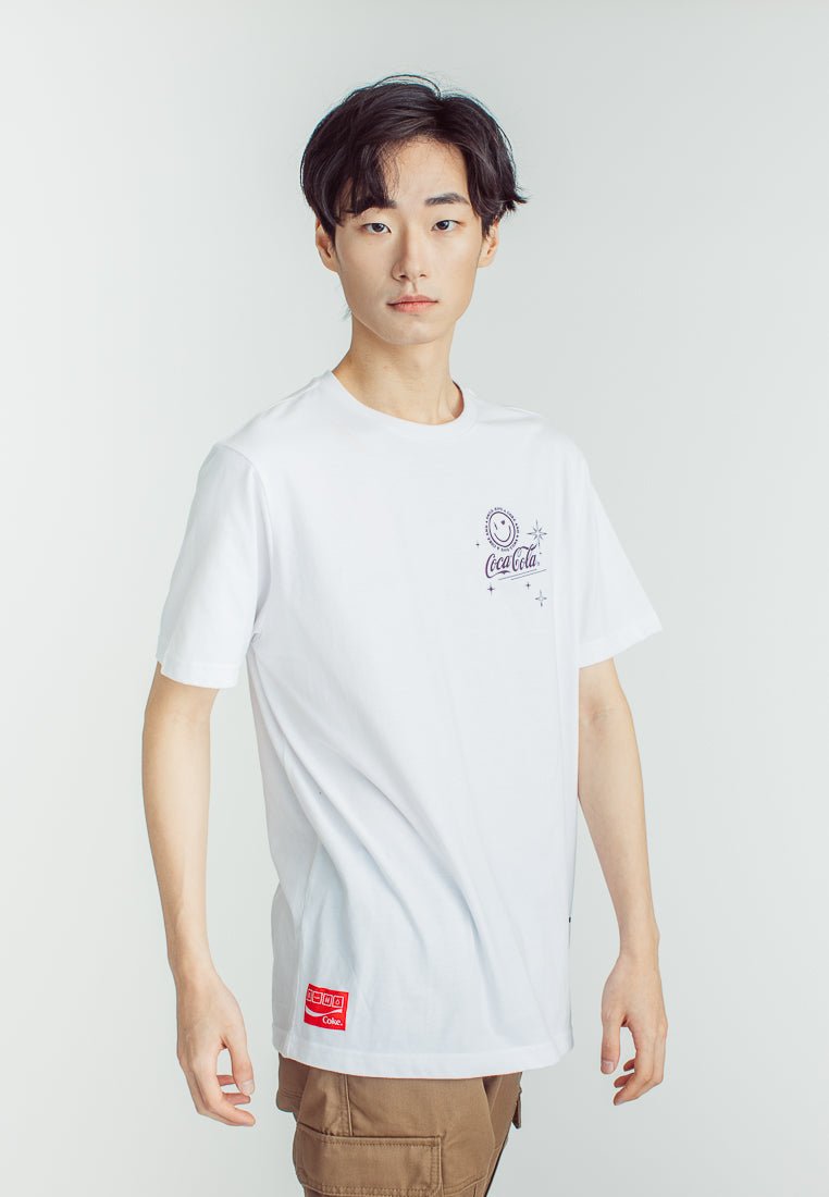 Coca-Cola White Basic Round Neck with Flat Print Modern Fit Tee - Mossimo PH