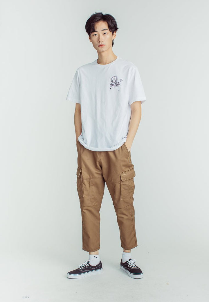 Coca-Cola White Basic Round Neck with Flat Print Modern Fit Tee - Mossimo PH